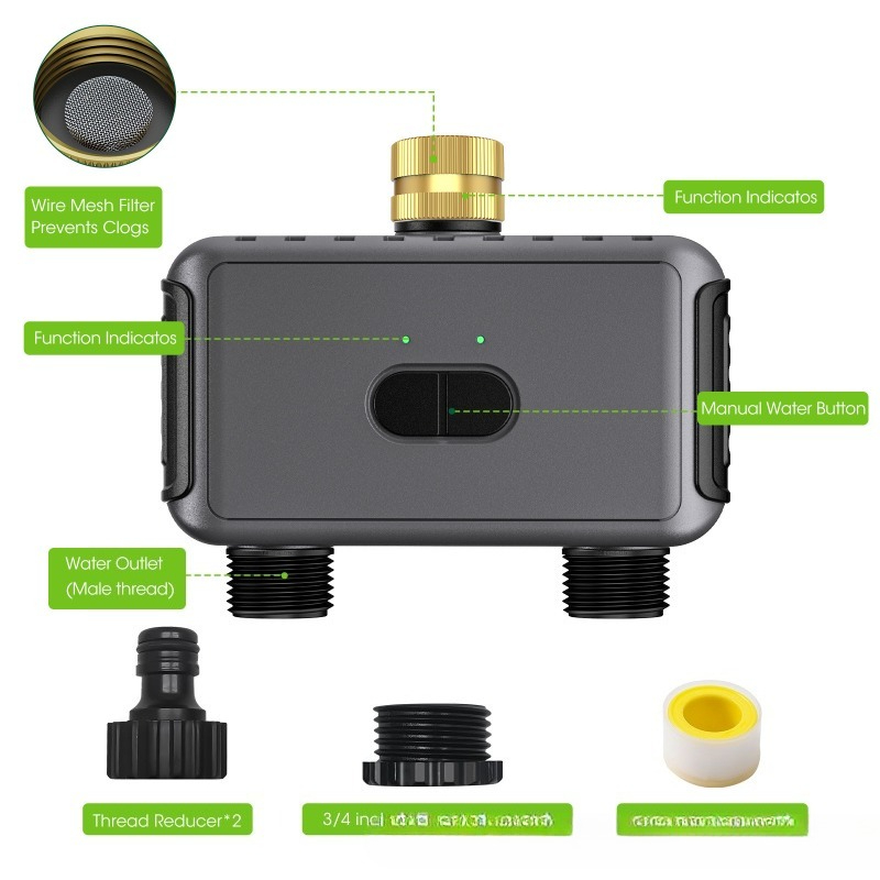 WiFi 블루투스 듀얼 콘센트 스마트 정원 관개 타이머 - Timer Dual Outlet 리뷰 및 가격