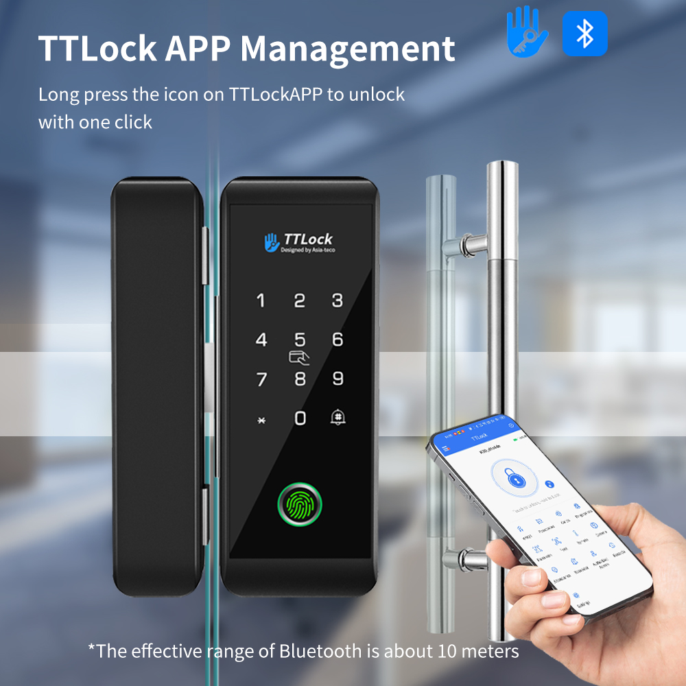 TTLOCK 스마트 글라스 잠금장치 지문 인식 13.5 - Glass Door Hinge 리뷰 및 가격